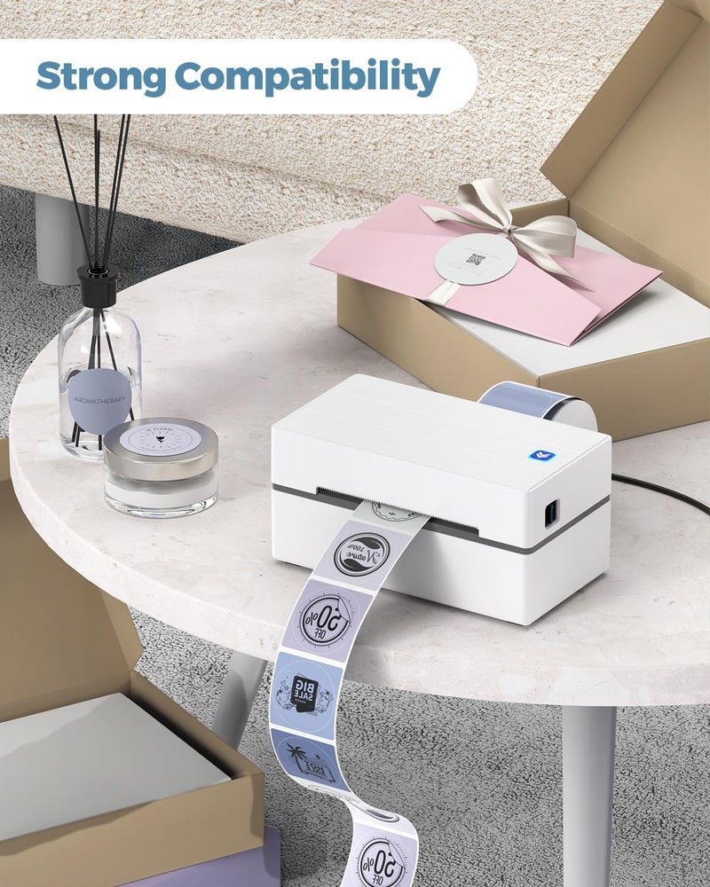 MUNBYN 2 Inch Circle Thermal Sticker Labels, Self-Adhesive Round Thermal Labels for Classification, Baking, 150 Sheets/1 Roll - Image 3